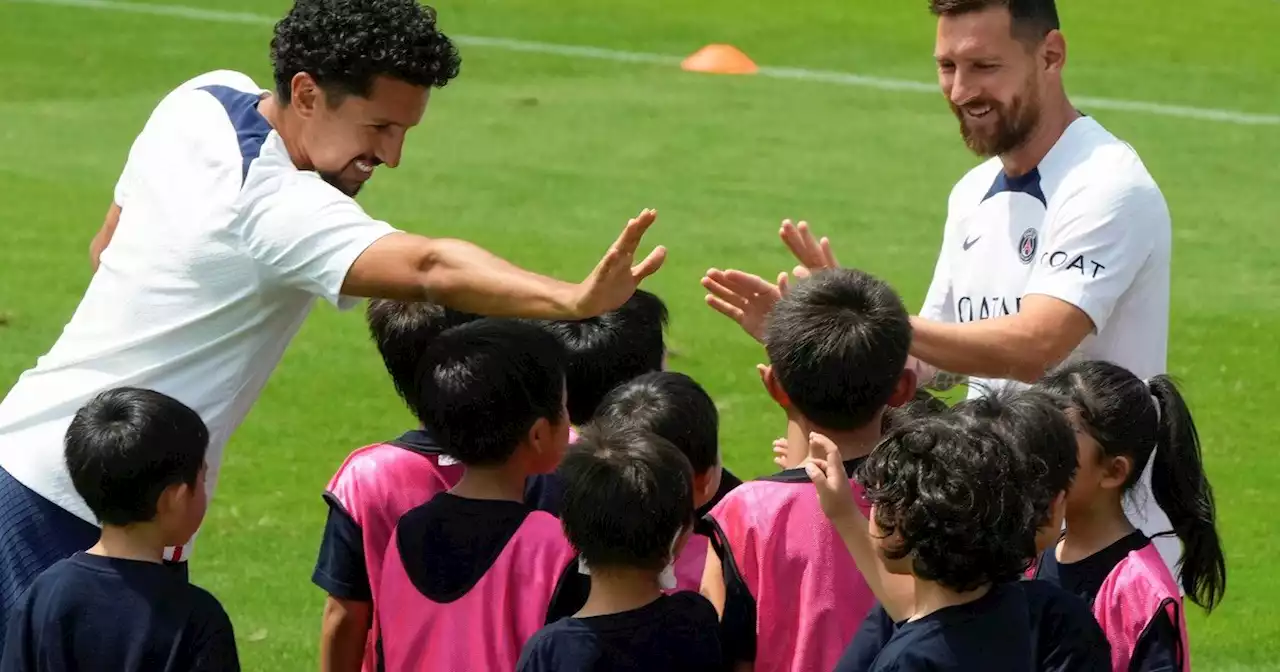 El entrenamiento más divertido de Messi en Japón