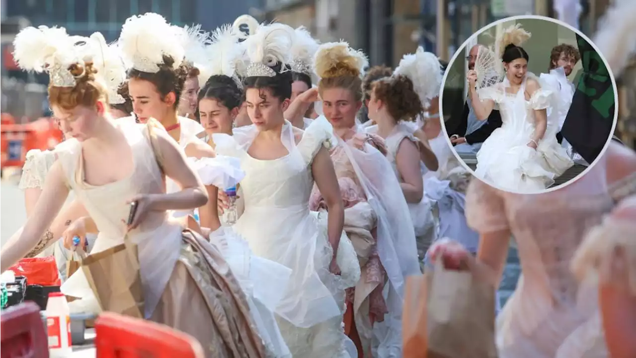 Incredible pictures show inside the filming of Apple drama Debutante in Glasgow city centre