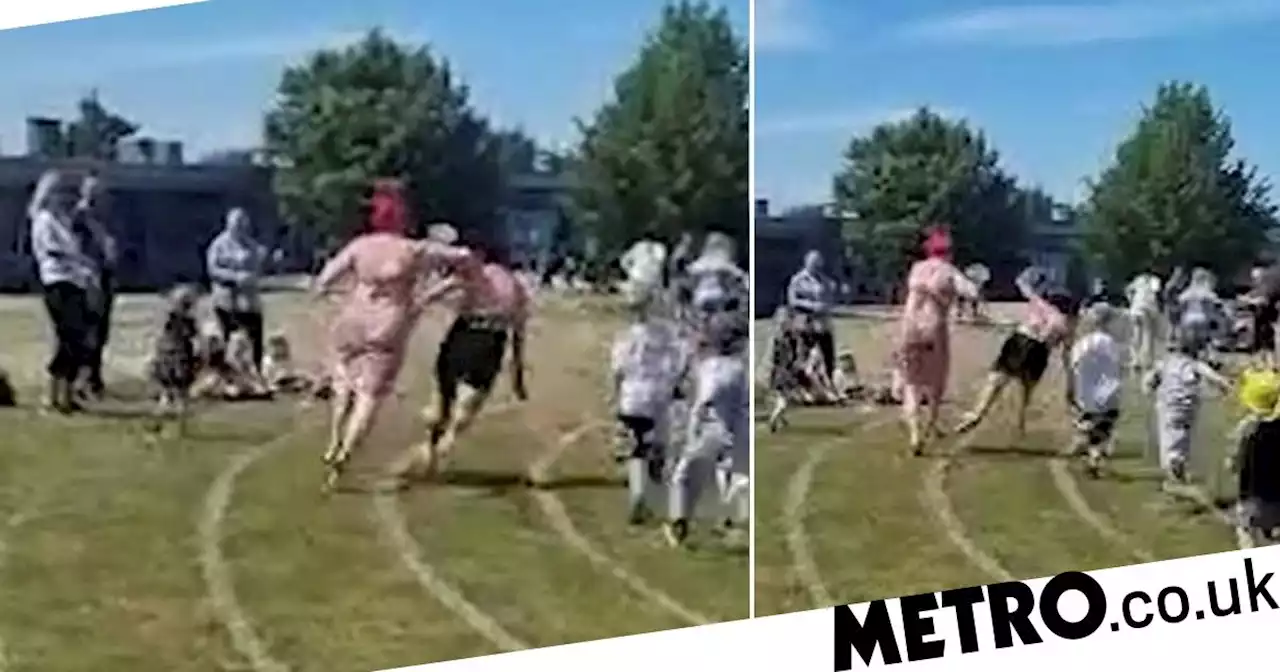 Mum pushed to floor during parents’ sports day race promises ‘war’