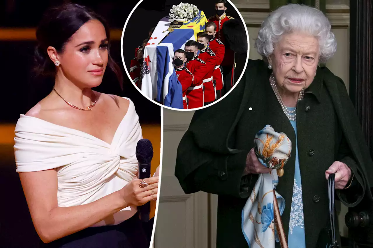 Queen allegedly said ‘thank goodness’ to Meghan Markle missing Philip’s funeral