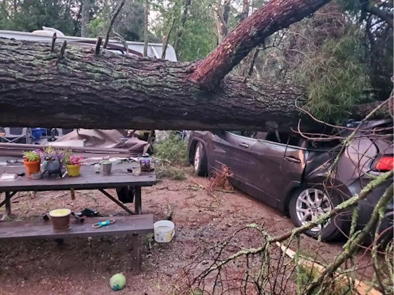 Major storm clears Caliper Lake