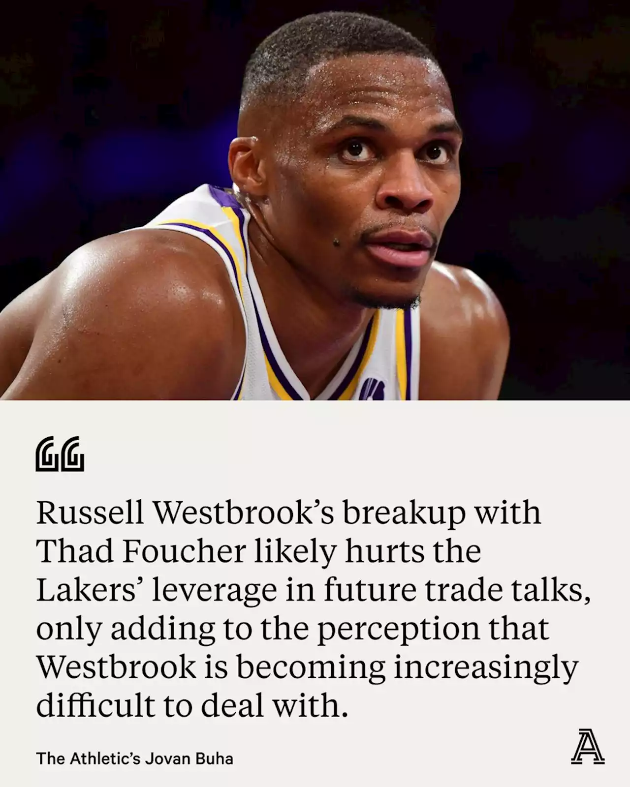 Buha: The worst may be yet to come in Russell Westbrook-Lakers saga