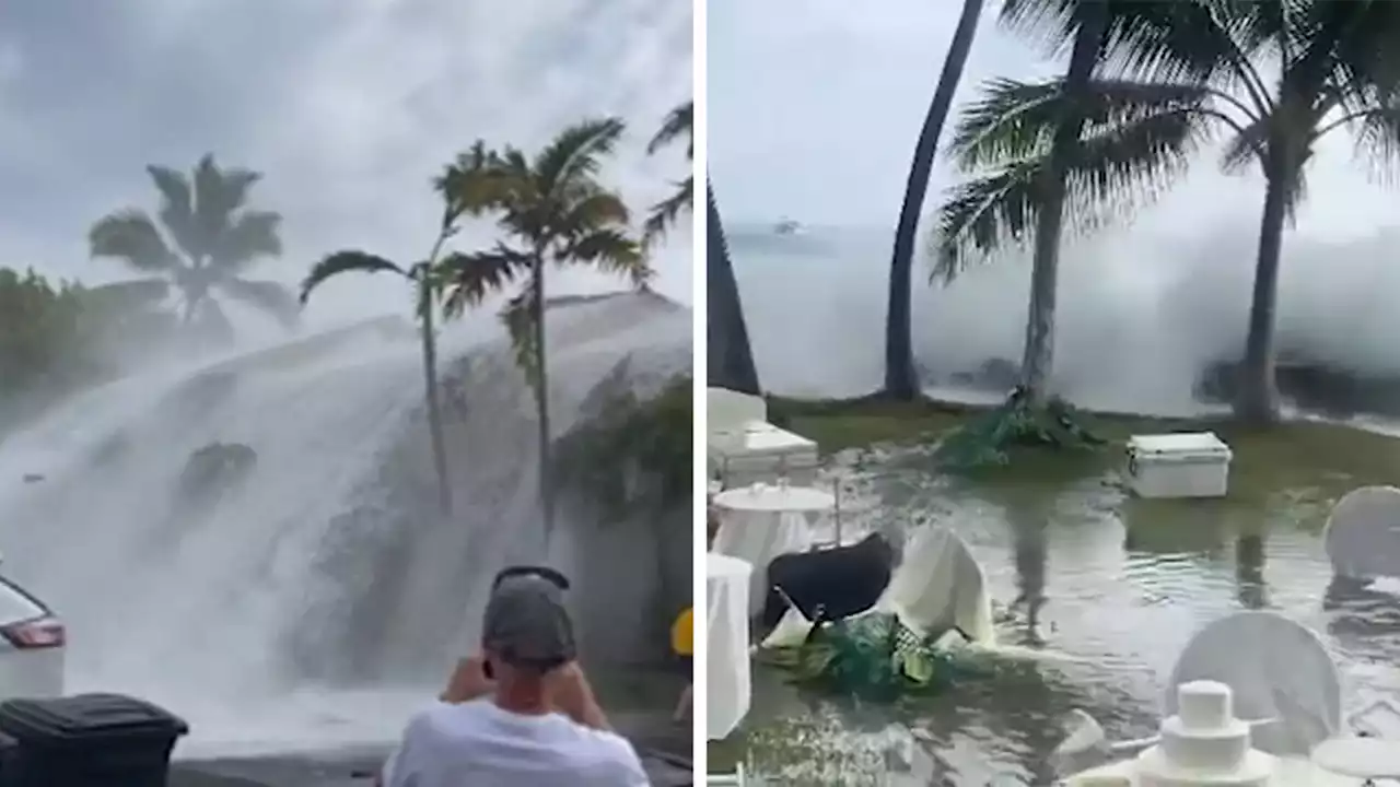 Video shows giant wave crash over 2-story condos in Hawaii during 'historic' weather conditions