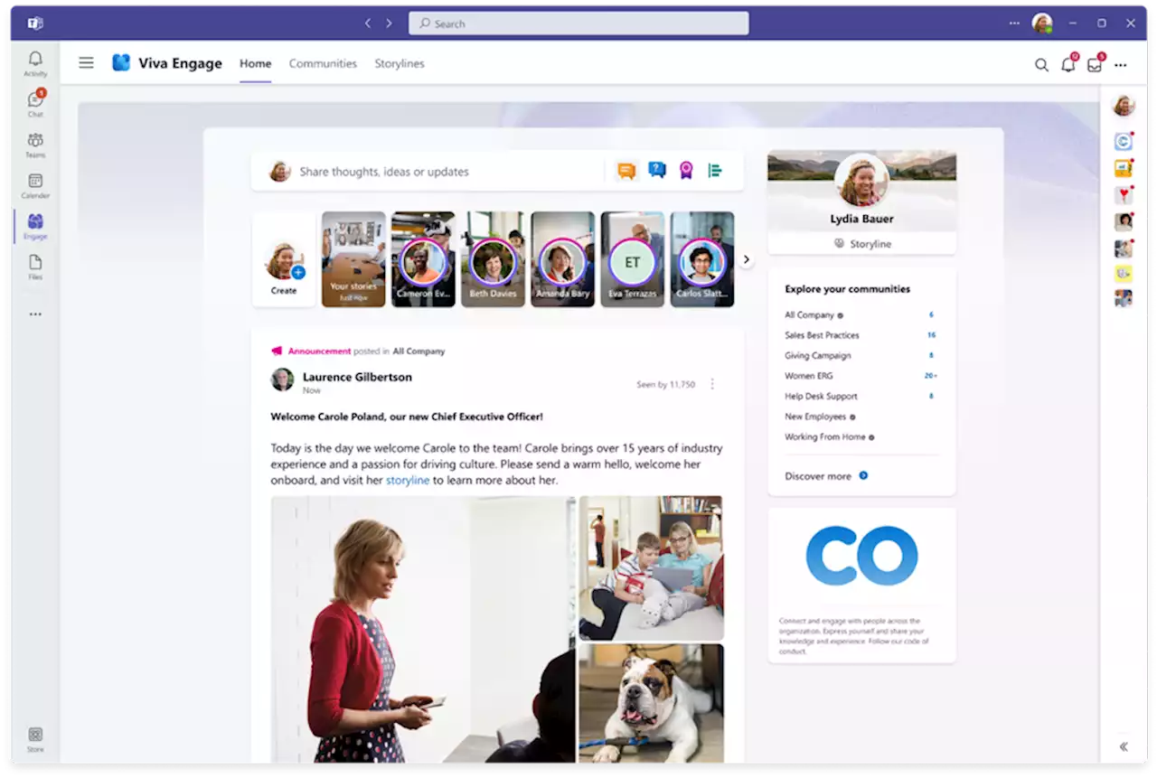 Microsoft Teams เพิ่ม Viva Engage โซเชียลในที่ทำงาน ลงสตอรี่ได้ด้วย