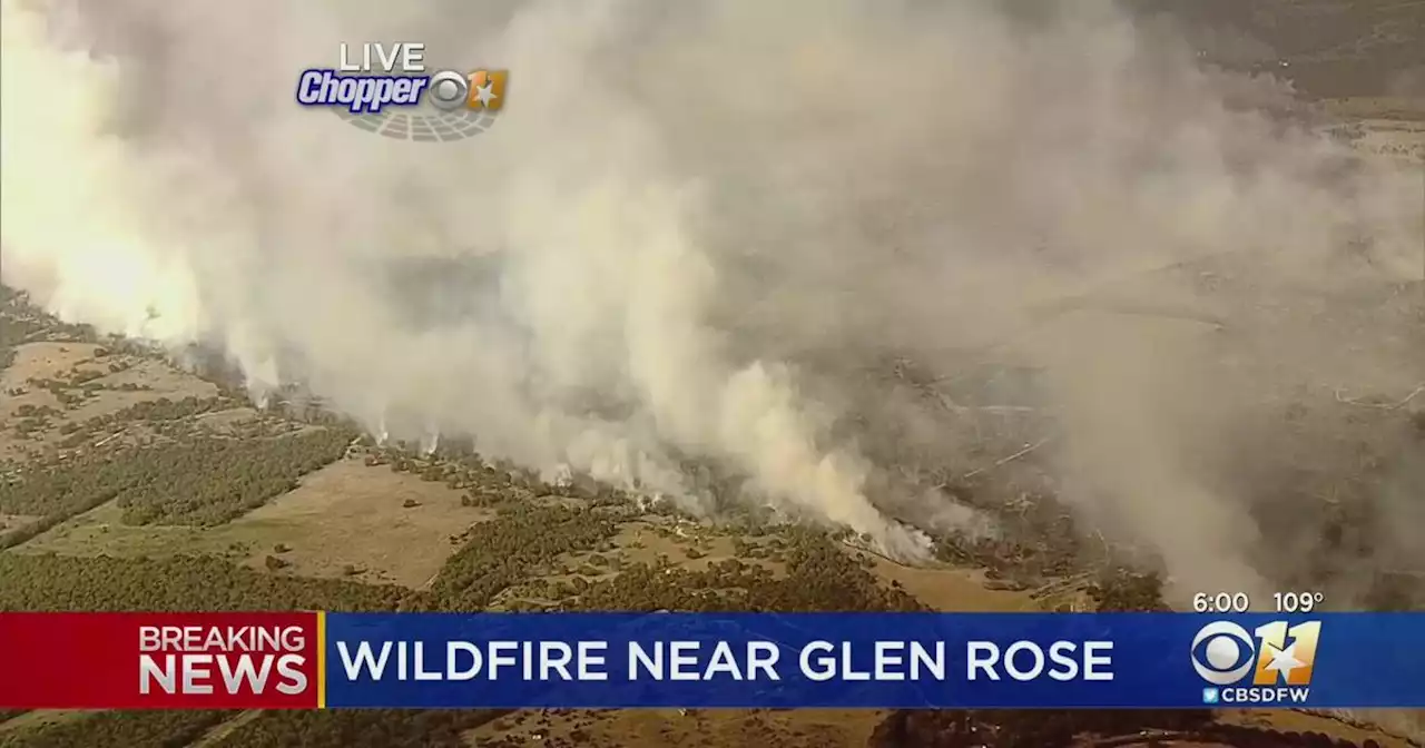 Disaster declaration in effect as large brush fire moves in Somervell County