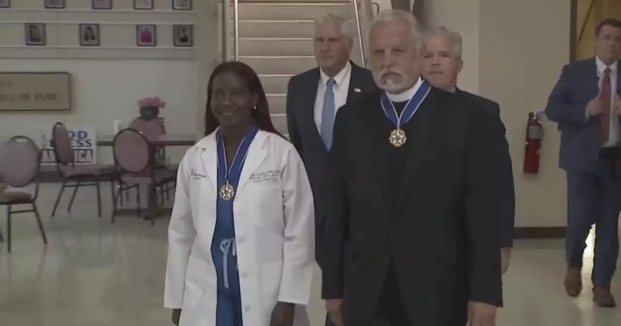 Long Island honors Presidential Medal of Freedom recipients Sandra Lindsay and Alexander Karloutsos