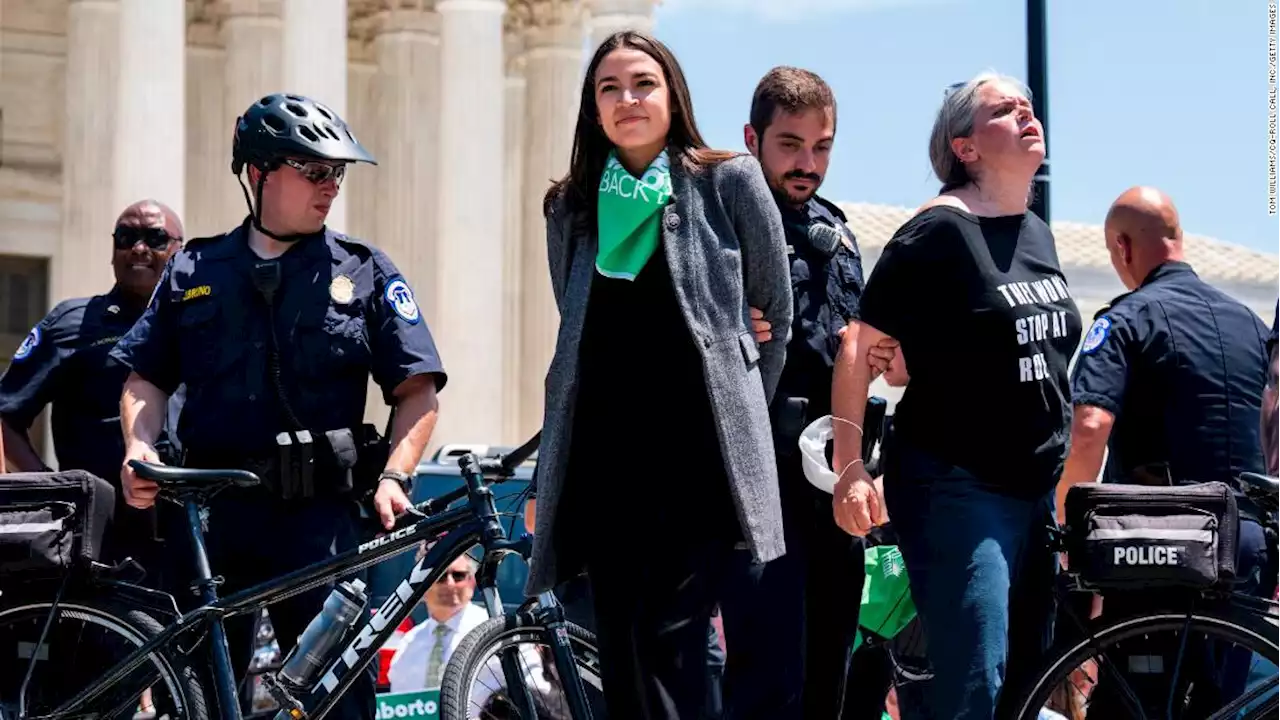 Democratic lawmakers including Ocasio-Cortez, Tlaib, Speier and more arrested in abortion rights protest in front of the Supreme Court