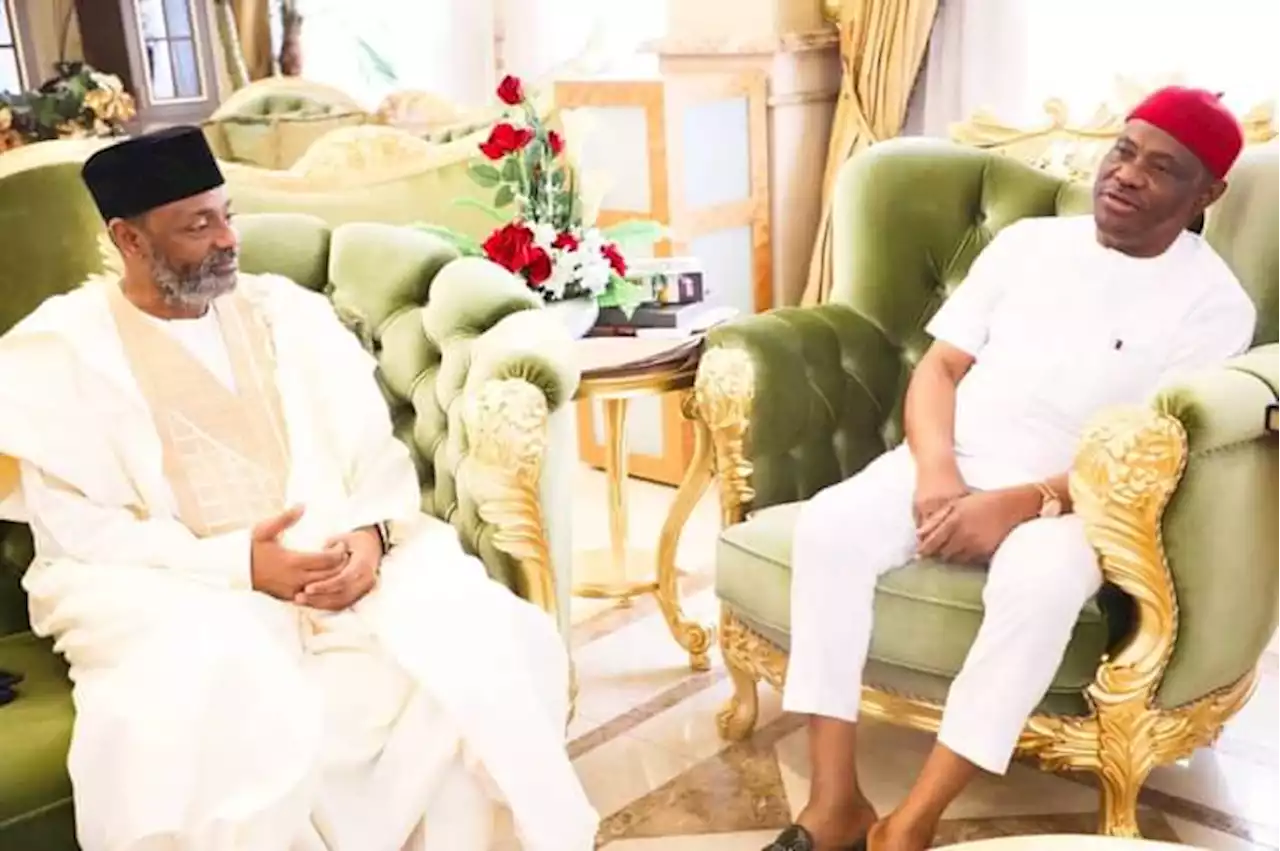 PHOTOS: Wike hosts Yari, Abacha's son in Rivers