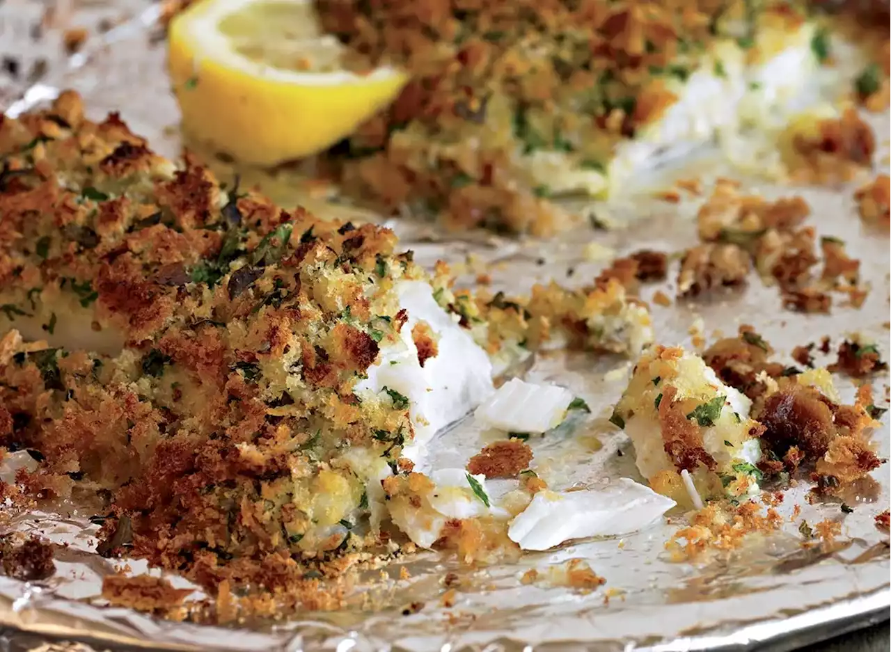 Oven-Baked Fish with Herbed Breadcrumbs — Eat This Not That