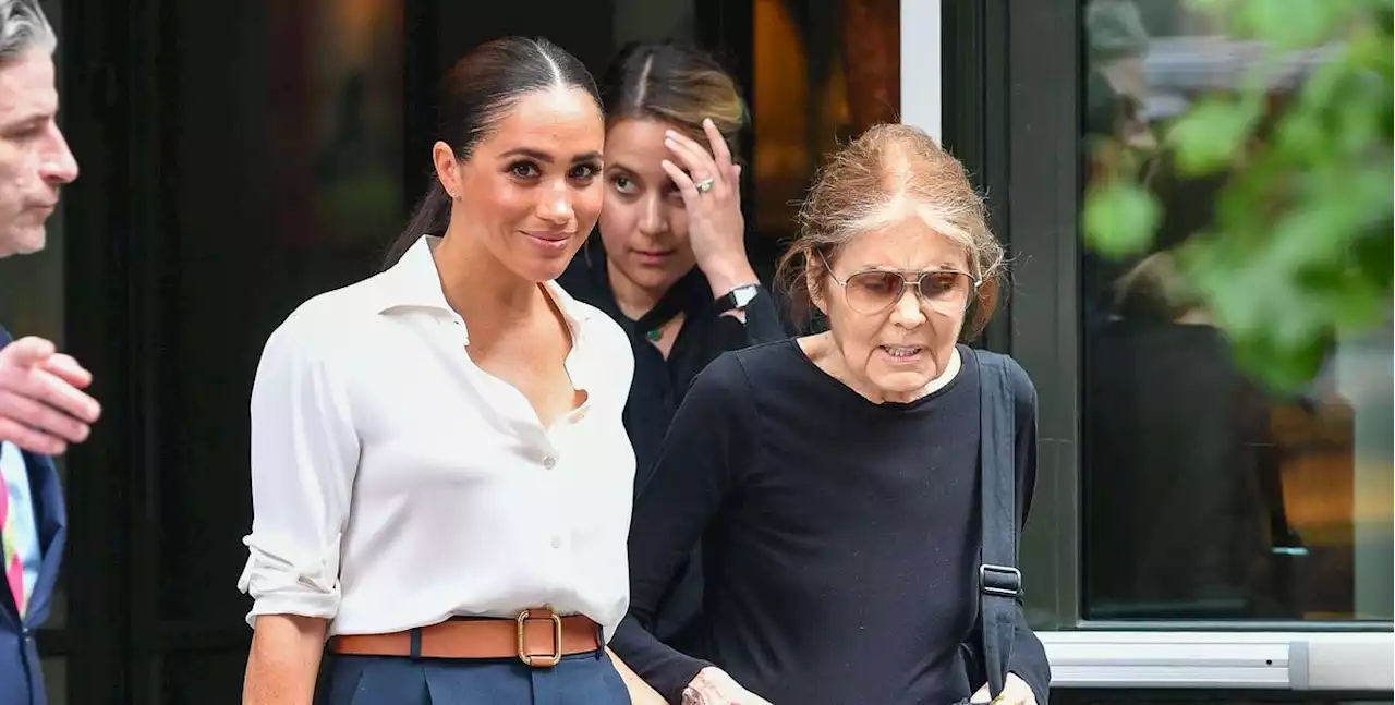 Meghan Markle Goes Casual in Navy Shorts and Heels in NYC