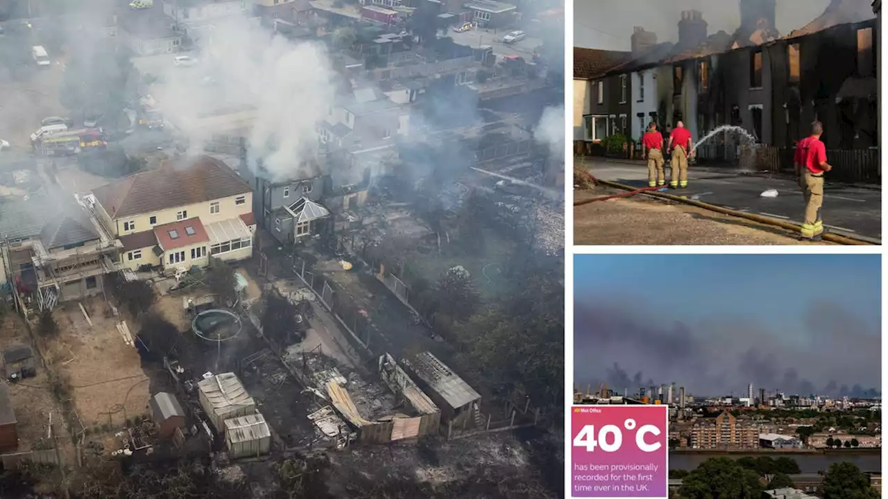 'I just hope our house is still there': Devastating fires break out as UK endures 40C heat