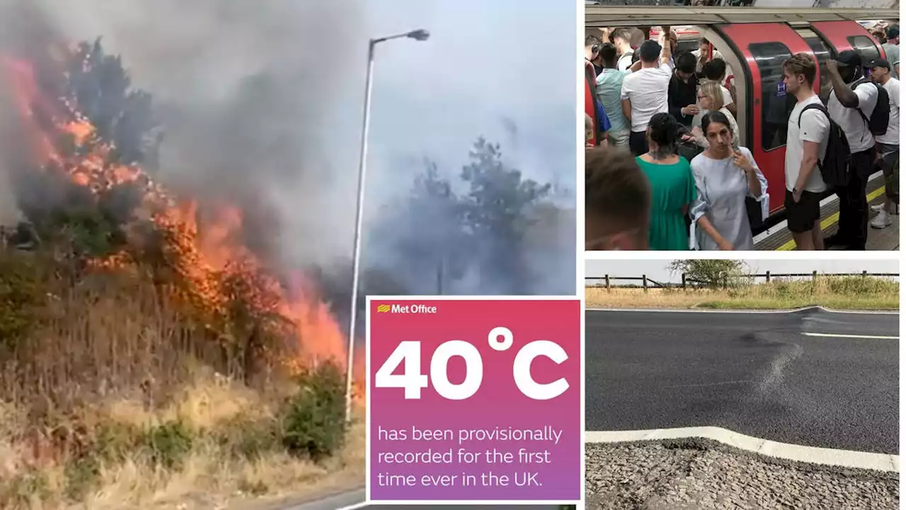 Major incident declared in London as firefighters tackle blazes and UK endures 40C heat