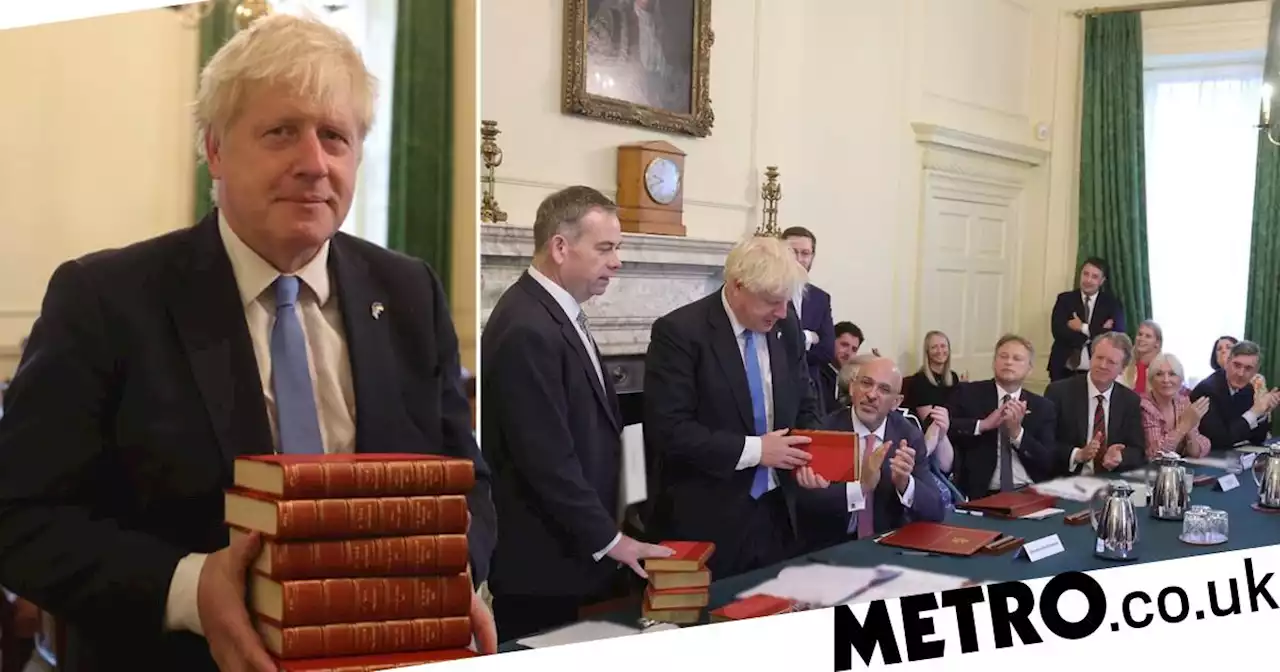 Boris Johnson gets £750 Churchill books as parting gift at final Cabinet meeting