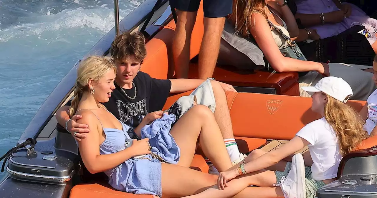 Cruz Beckham, 17, packs on PDA with girlfriend during boat trip with family