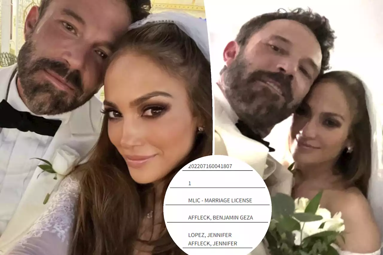 Jennifer Lopez changes her name after marrying Ben Affleck in Las Vegas