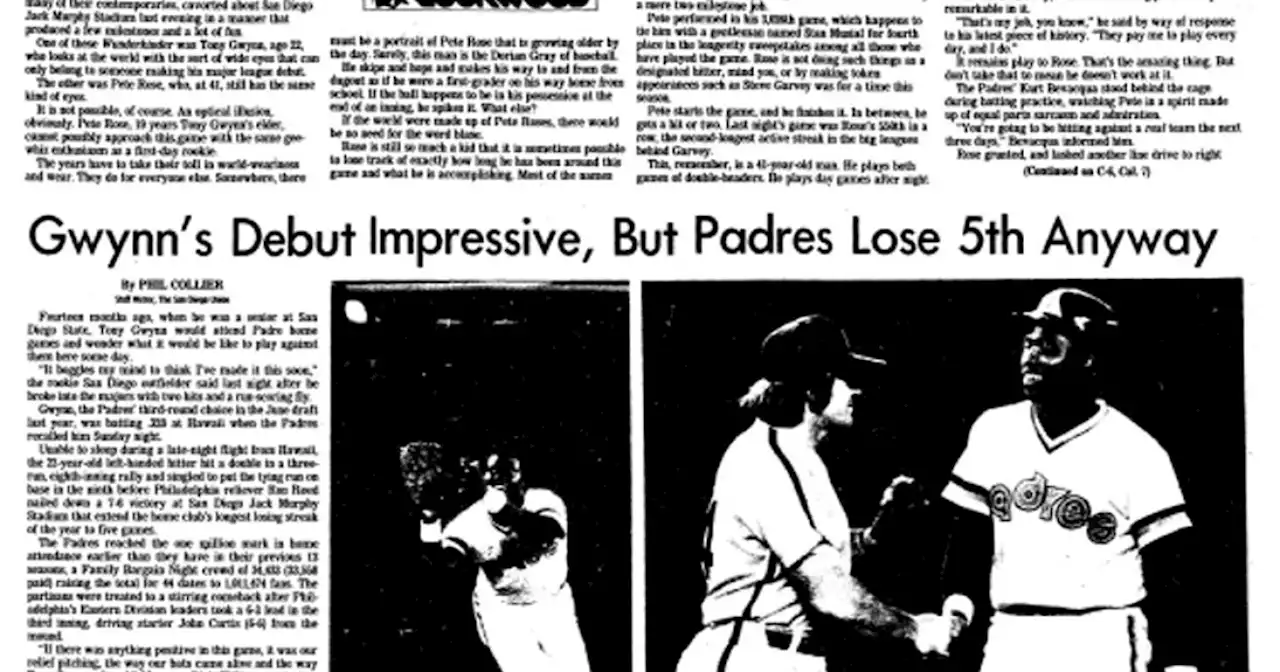 Tony Gwynn was a hit in Padres debut — 40 years ago today