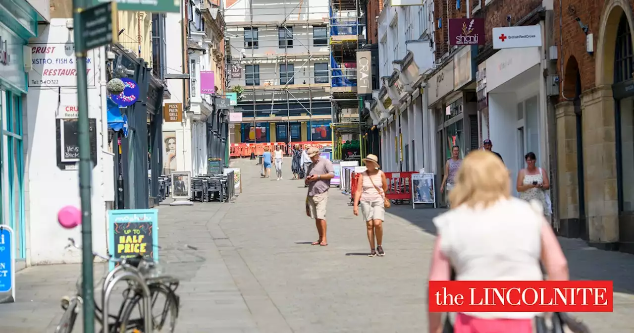 Lincoln High Street deserted on hottest day