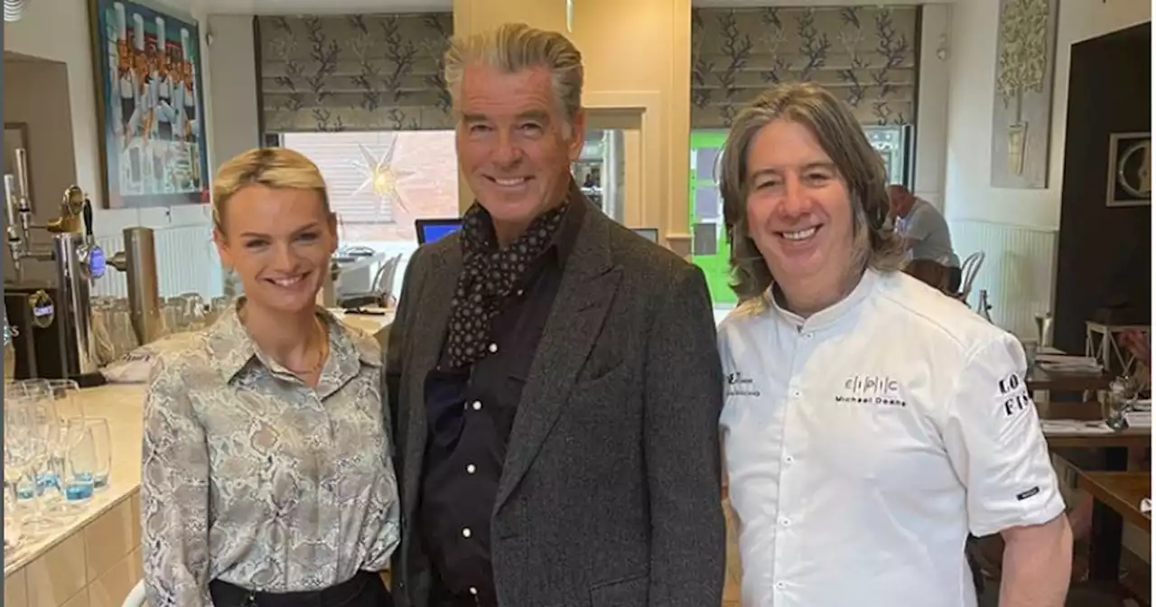 Pierce Brosnan enjoys lunch at top Belfast restaurant