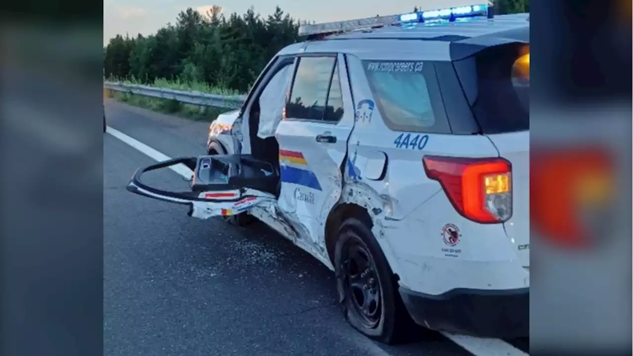 N.B. woman facing impaired driving charge after SUV collides with RCMP vehicle