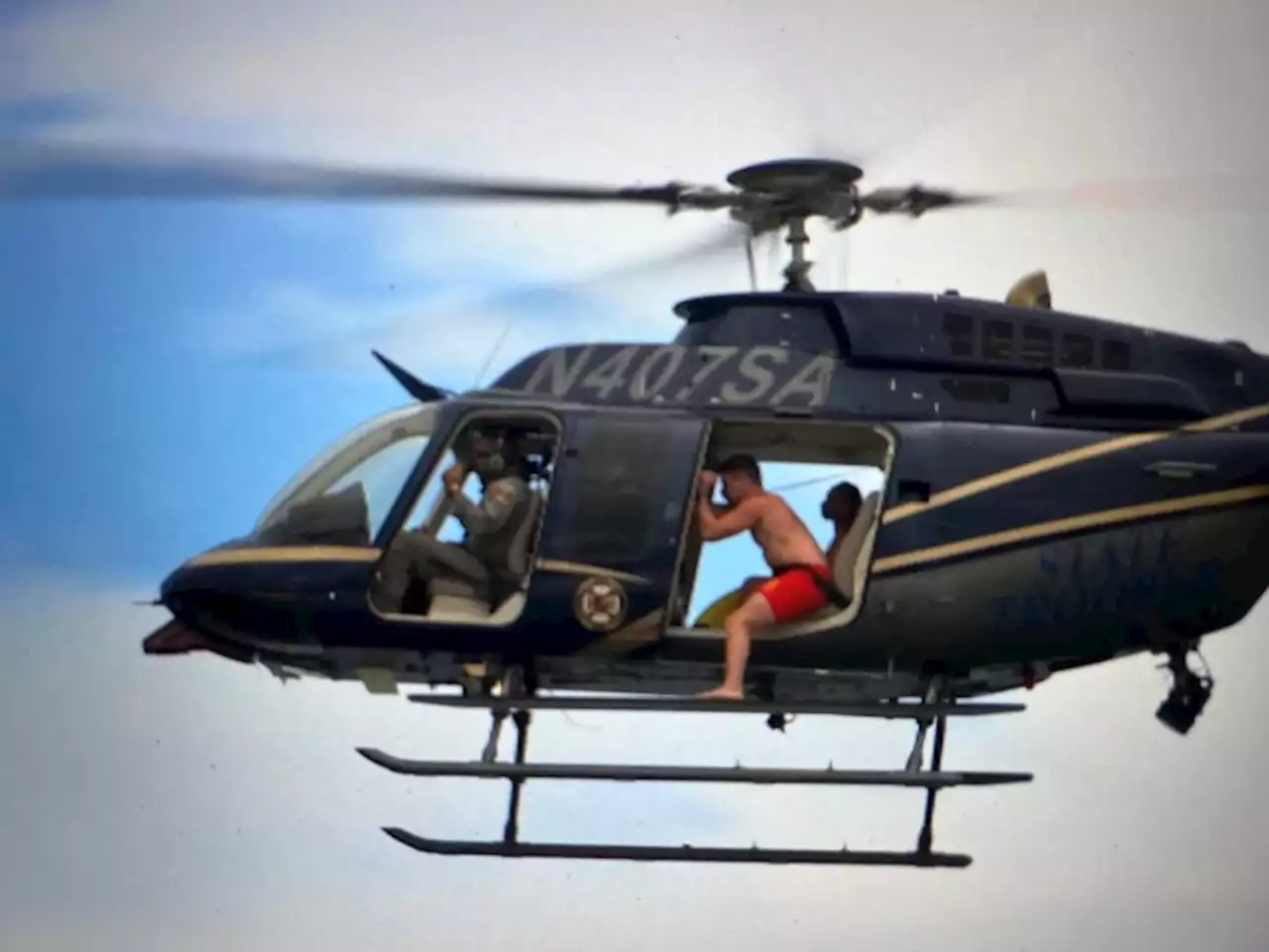 ALEA helicopter back patrolling Baldwin County beaches for 4th of July weekend