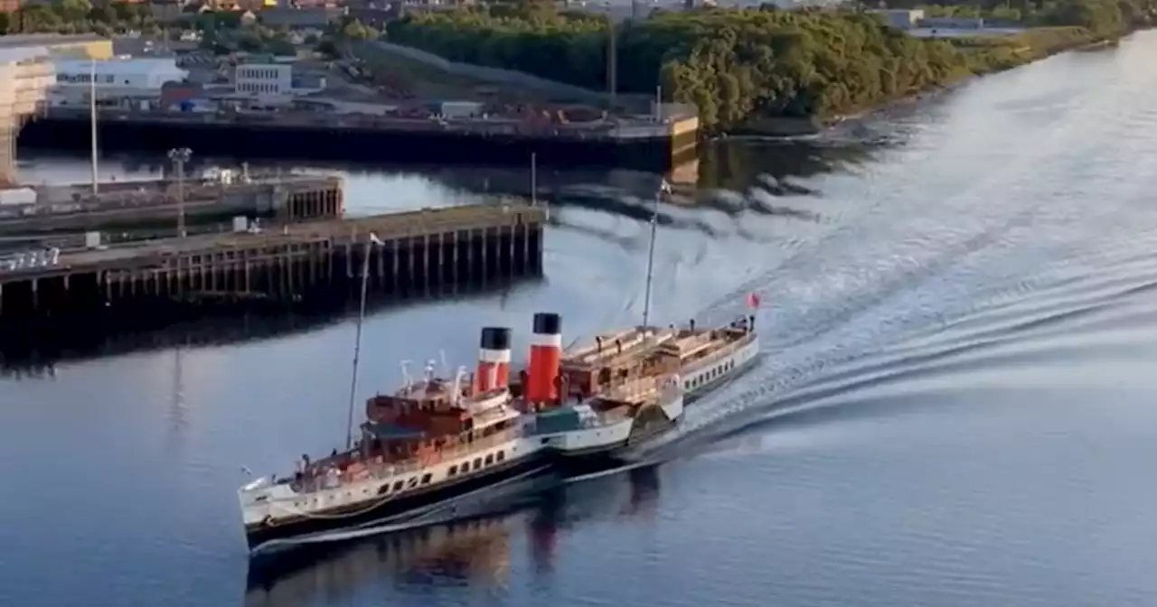 Breathtaking video of Waverley sailing up River Clyde at sunset goes viral