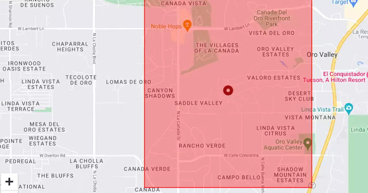 More than 1,700 without power near Oro Valley