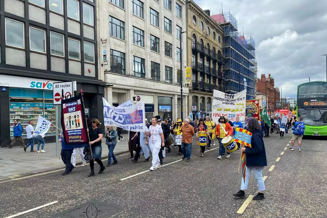 'We need to defend it at all costs': Hundreds stage huge NHS protest in Leeds city centre