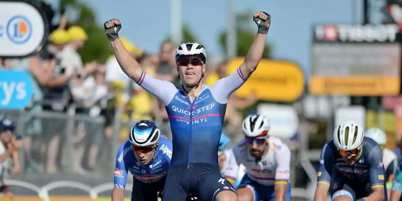 Tour de France : Jakobsen vainqueur de la 2e étape, Van Aert endosse le jaune