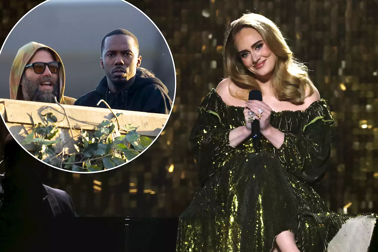 Adele’s boyfriend Rich Paul sits next to her ex-husband during festival gig