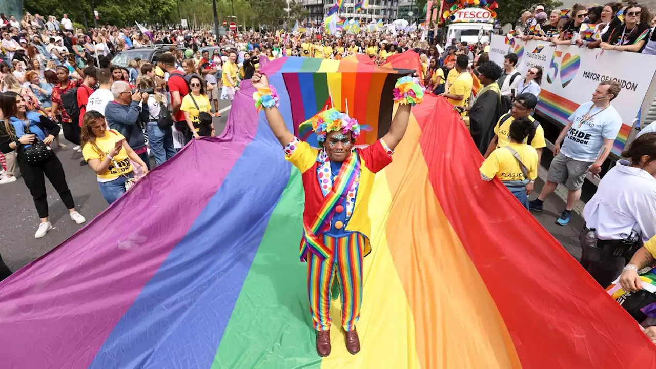 Pride in London: Thousands turn out in force as the capital celebrates 50 years since the first march for LGBTQ+ rights