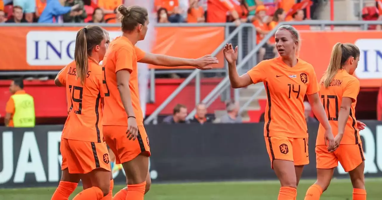 Oranje Leeuwinnen boeken zege in uitzwaaiwedstrijd en kunnen naar EK gaan toeleven