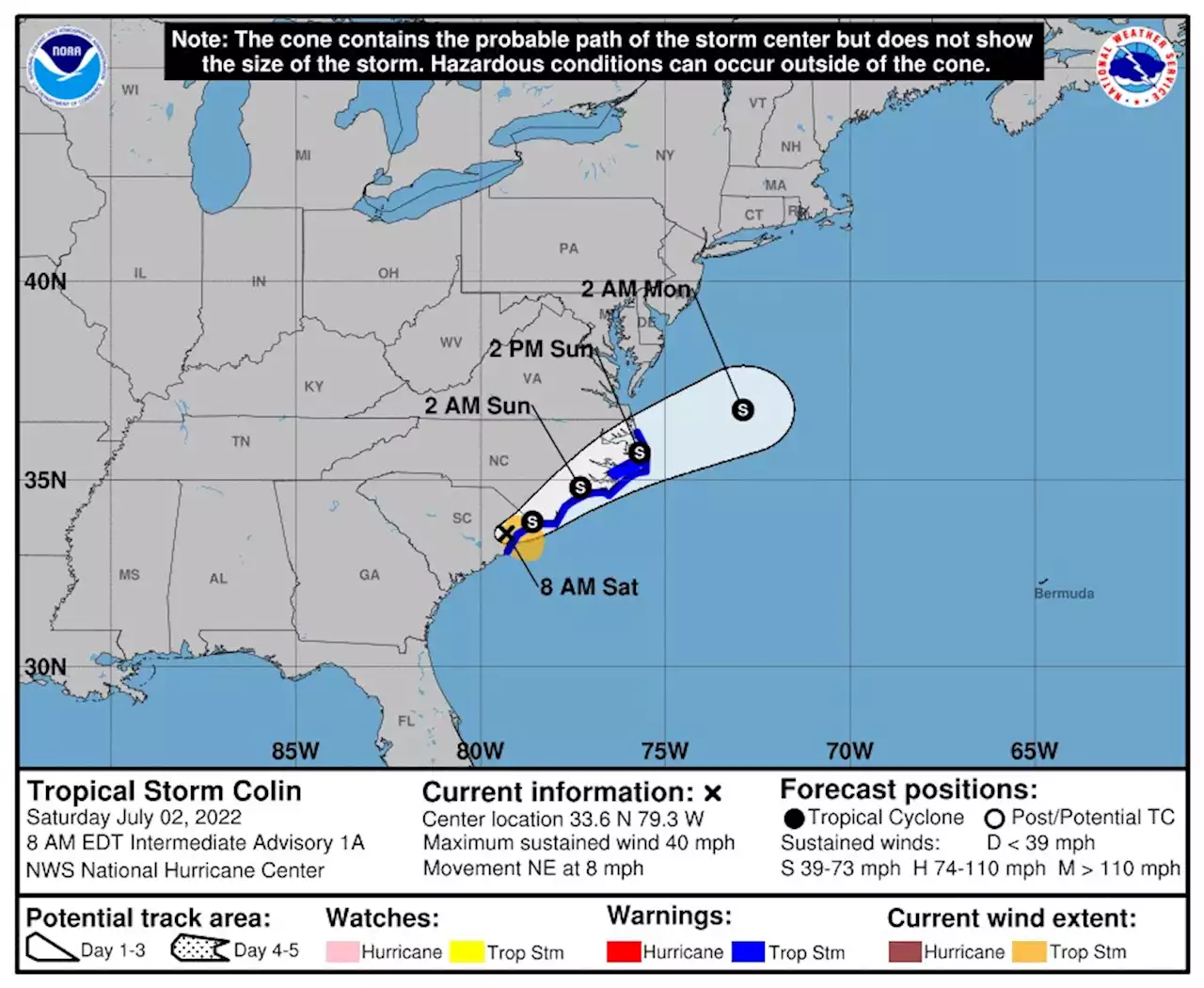 Sneaky Tropical Storm Colin forms near South Carolina coast