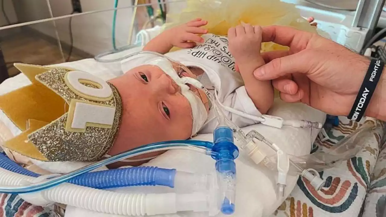 Baby girl gets special 100-day celebration in hospital NICU