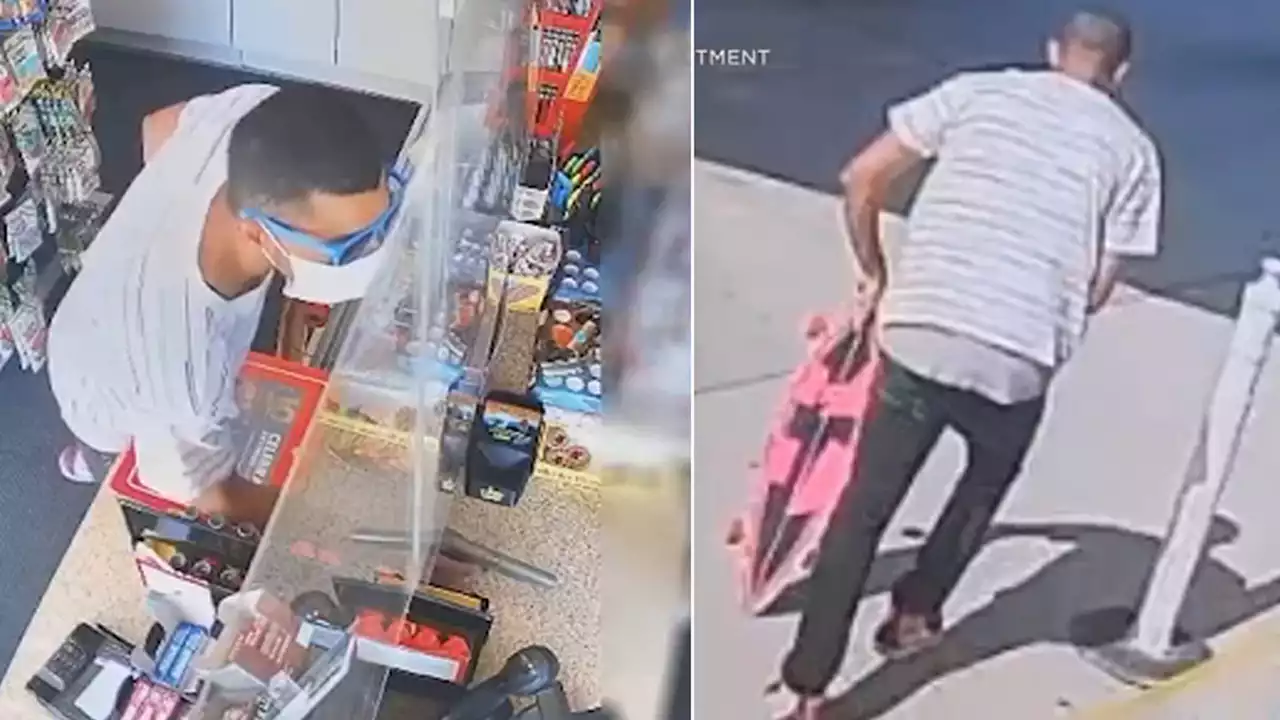 Orange police looking for man who robbed gas station at gunpoint, fled on skateboard