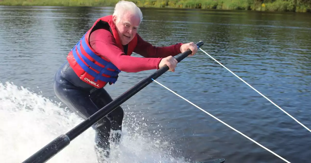 Watch: 83-year-old NI man shows no signs of slowing on his annual waterski trip