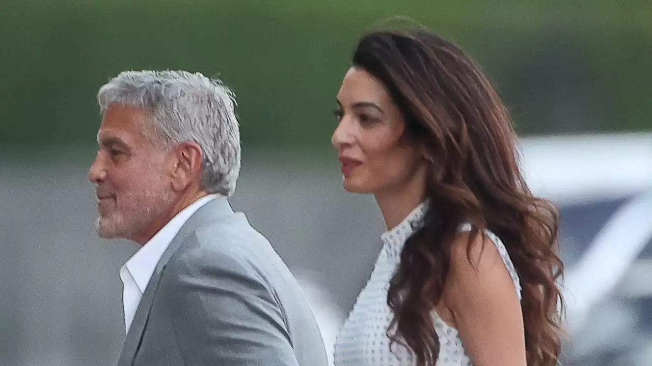 Amal Clooney Takes A Sexy Bridal Look Out For A Spin