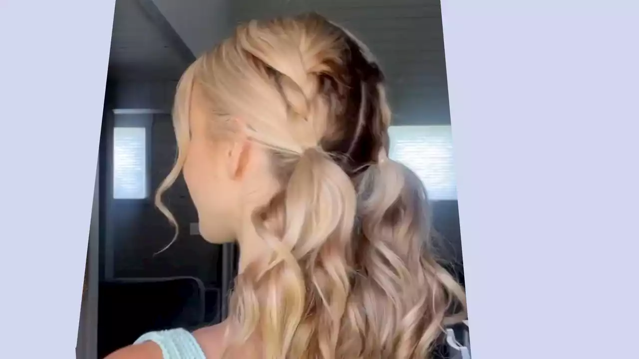 These tucked pigtails are the cutest hairstyle for hot days