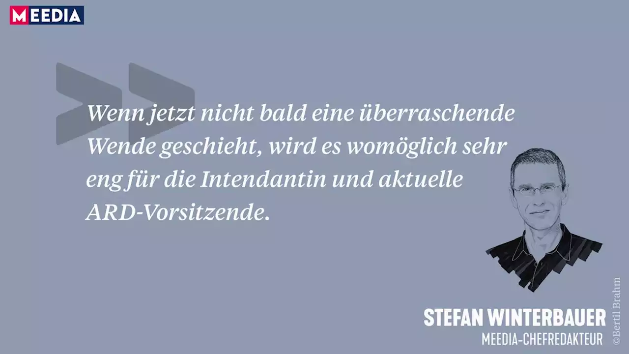 RBB-Affäre: Es wird eng für die Intendantin