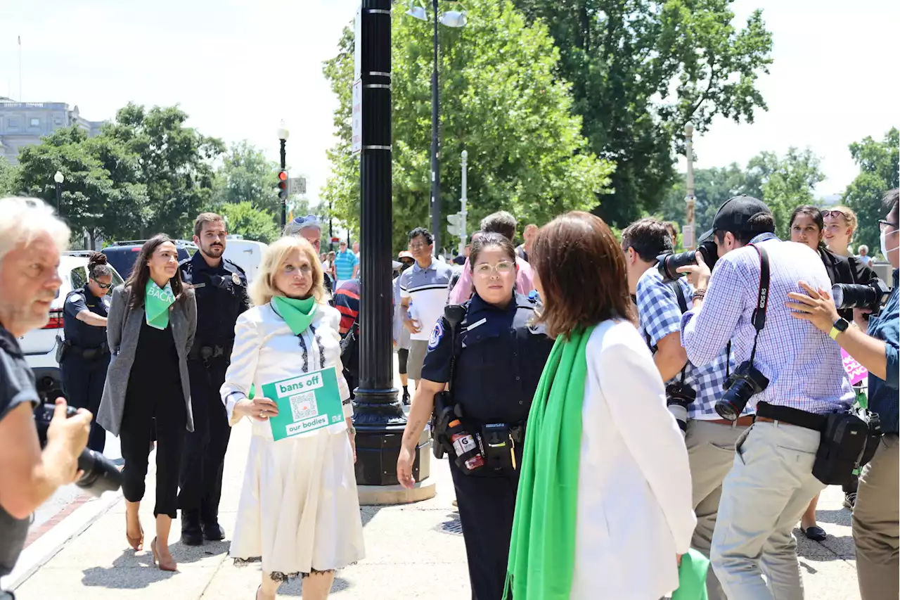 Reps. Alexandria Ocasio-Cortez, Carolyn Maloney and More Arrested at Abortion Rights Rally