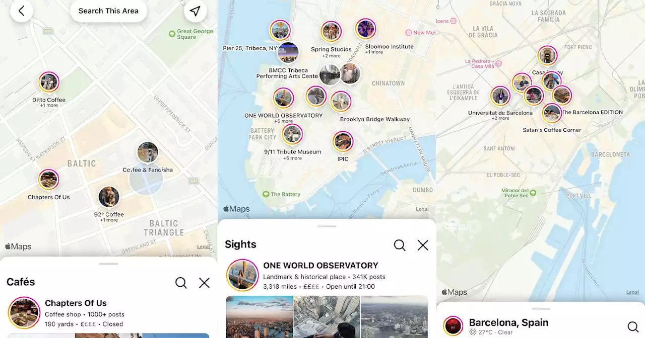 Instagram’s Upgraded Maps helps You Discover Nearby Attractions