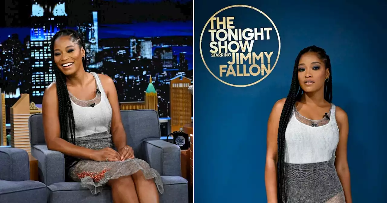 Keke Palmer Styled a Sheer Metallic Dress With Clear Heels For 'The Tonight Show'