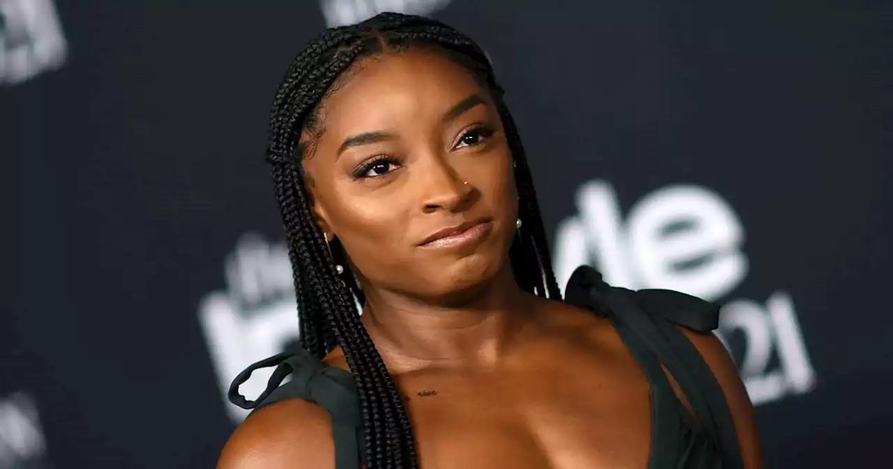 Simone Biles Pairs a Corset With Cutoffs For the Perfect Date-Night Look