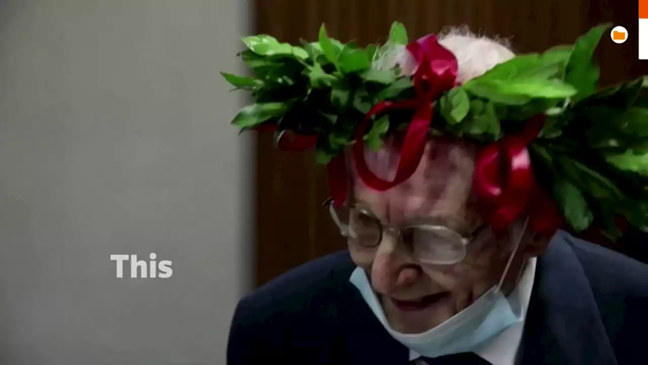 Italy's oldest student graduates again aged 98