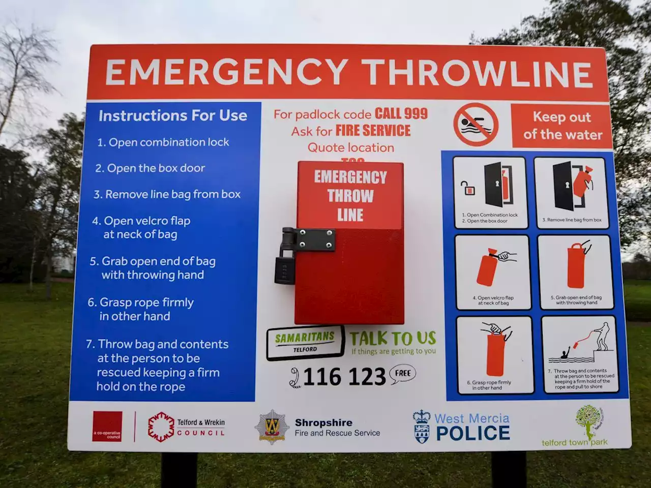 Vandals damage life-saving equipment at Telford parks