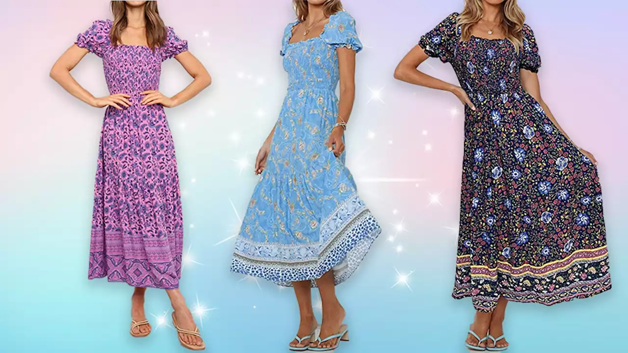 The $25 Puff-Sleeve Amazon Dress That Comes In SO Many Colors & Prints Is on Sale For 38% Off