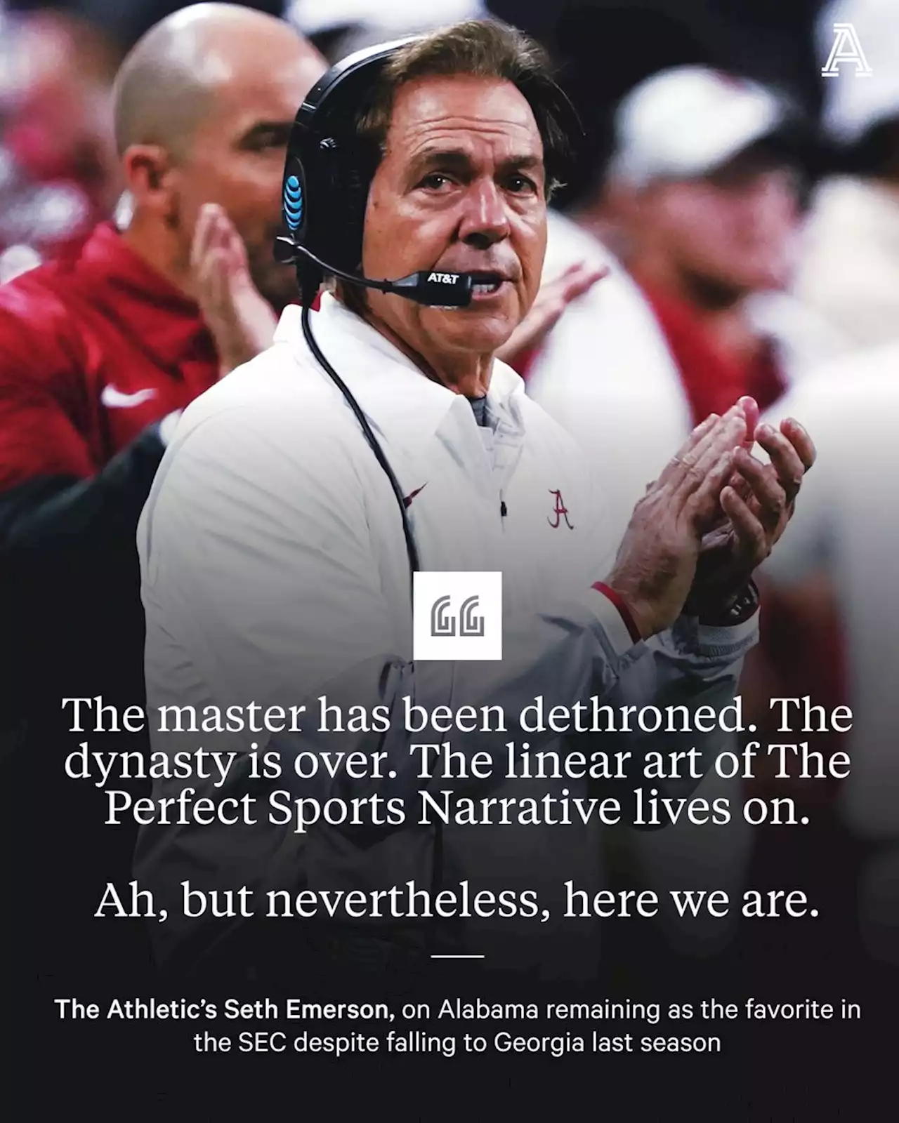 Emerson: Nick Saban, Alabama were beaten last year but not dethroned