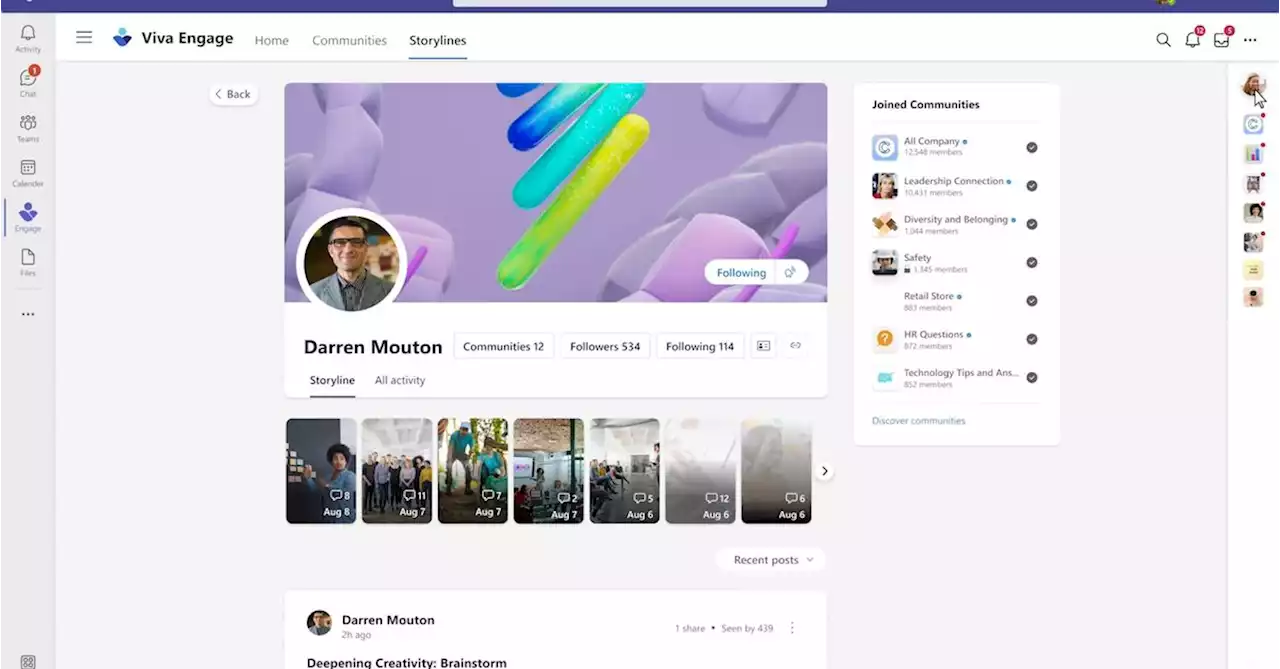 Microsoft is launching a Facebook rip-off inside Teams