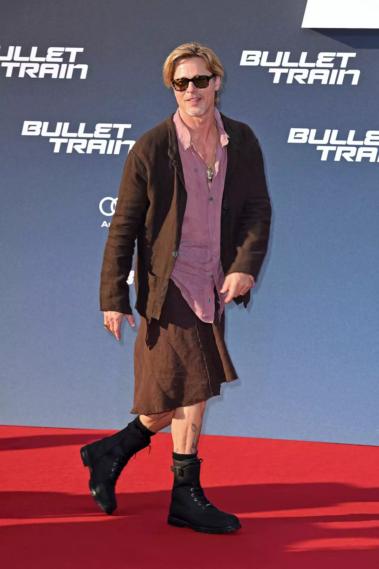 Brad Pitt Takes Berlin in a Berghain-Appropriate Skirt