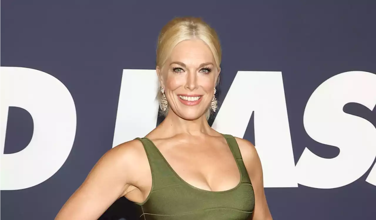 Hannah Waddingham Goes Green in Bandage Midi Dress at ‘Ted Lasso’ Screening