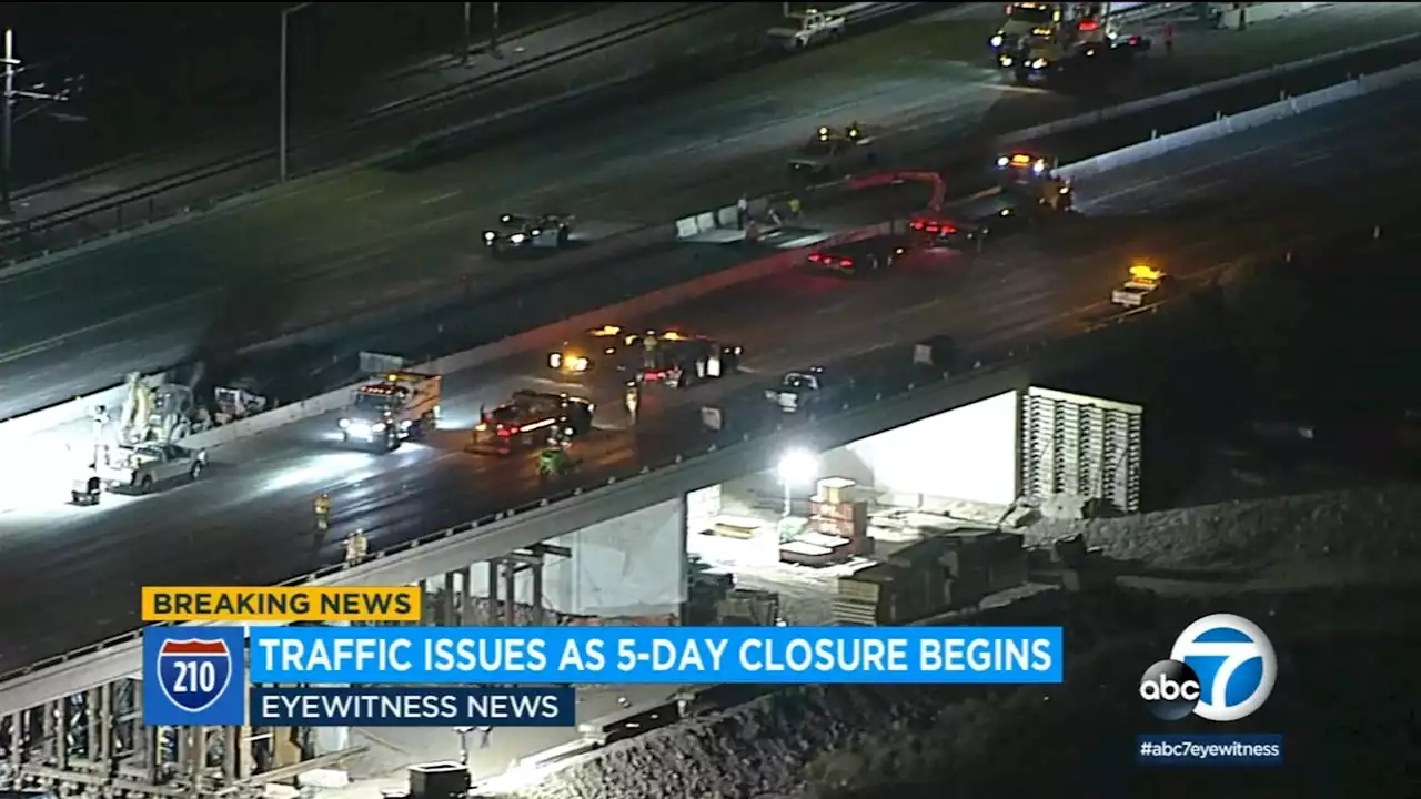 5-day closure of westbound 210 Freeway through San Gabriel Valley underway